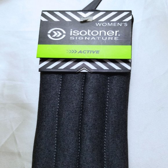 Isotoner Signature Active Dark Gray Polyester/Polyurethane Headband - Picture 3 of 7
